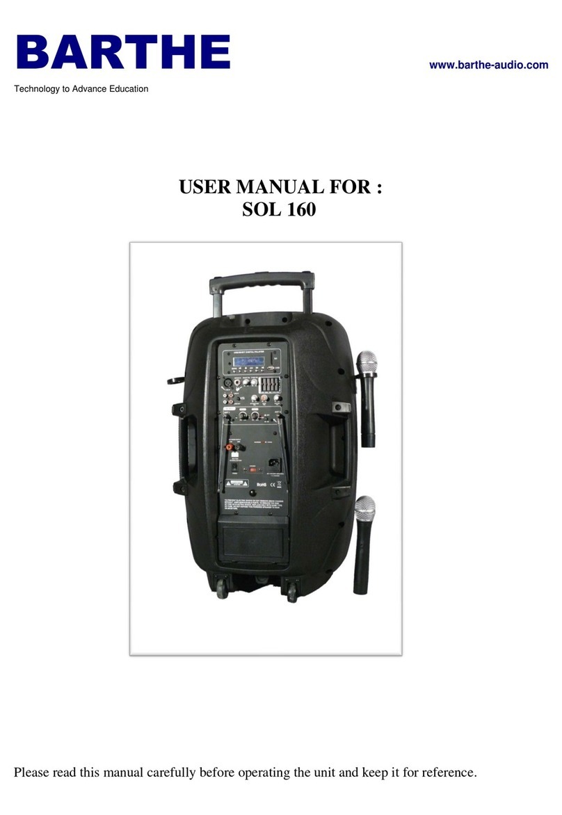 Barthe SOL 160 User manual