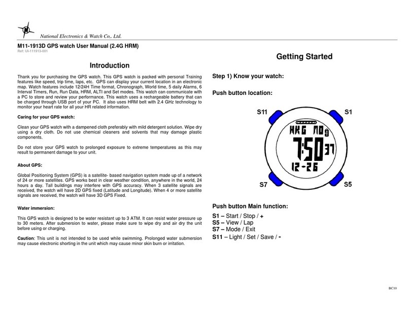 National Electronics & Watch M11-1913D user manual