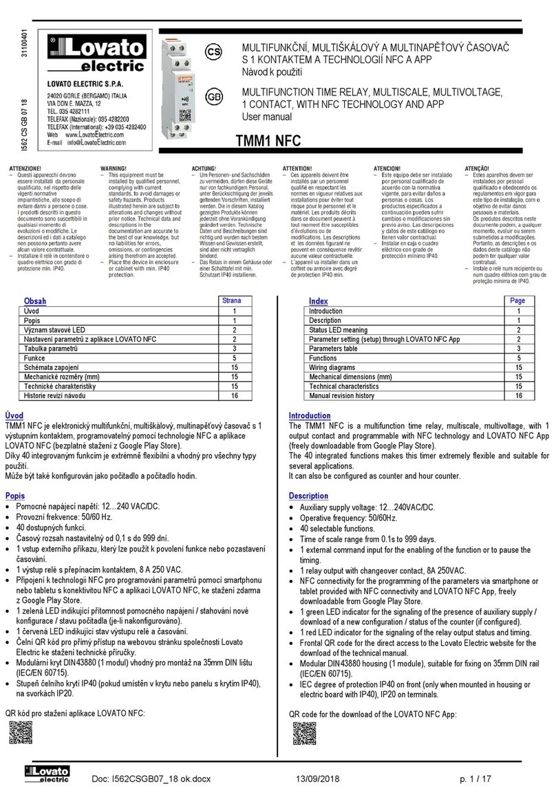 Lovato TMM1 NFC user manual