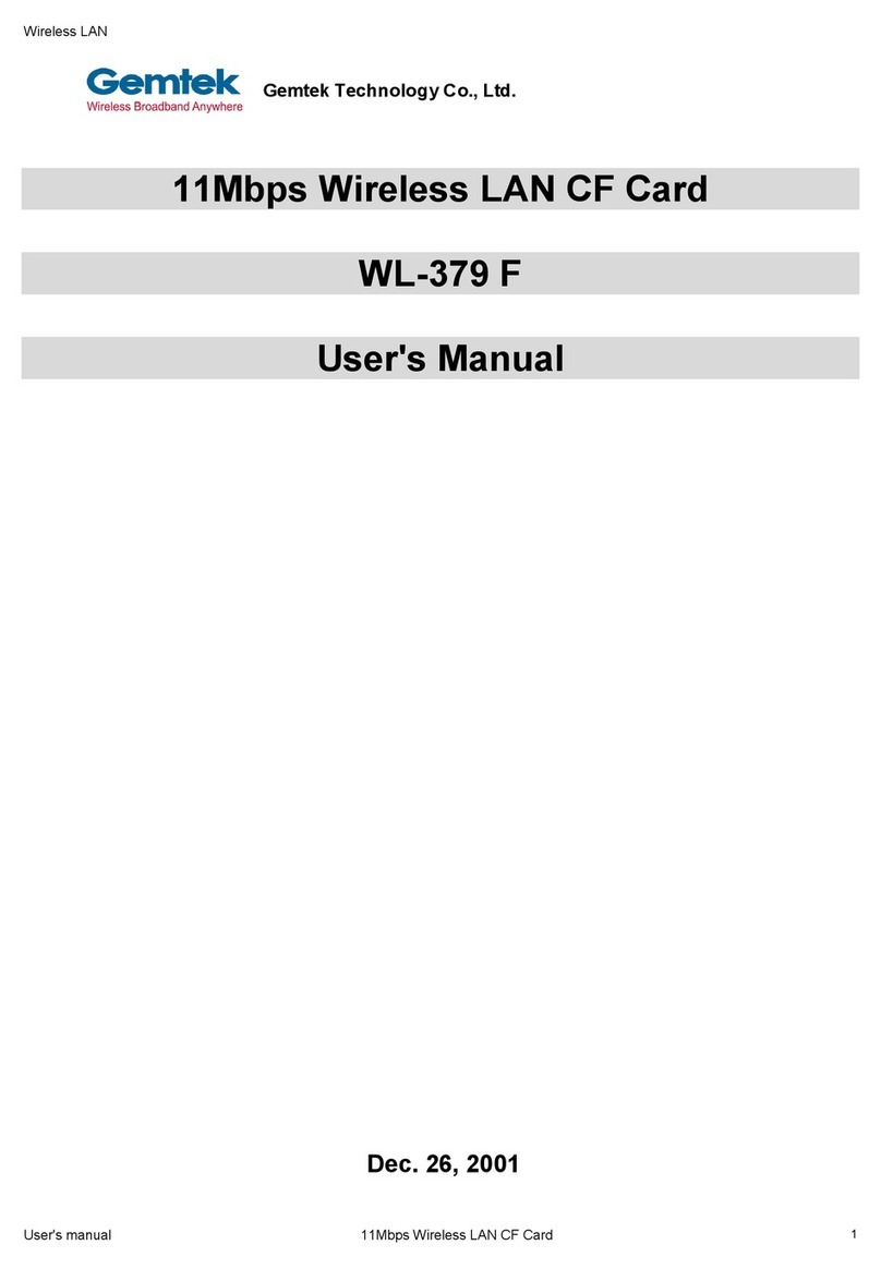Gemtek WL-379 F user manual