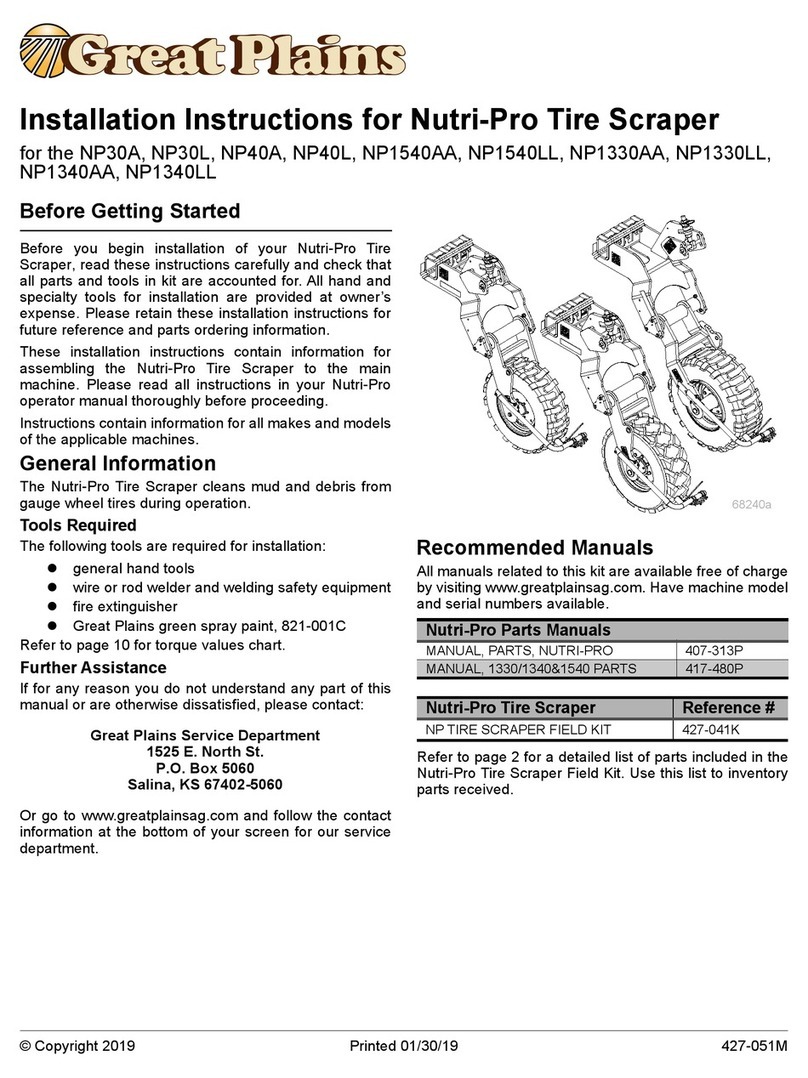 GREAT PLAINS Nutri-Pro NP30A installation instructions GREAT PLAINS Nutri-Pro NP30A installation instructions