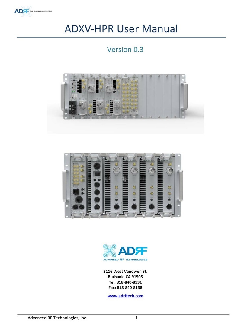 ADRF ADXV-HPR user manual ADRF ADXV-HPR user manual