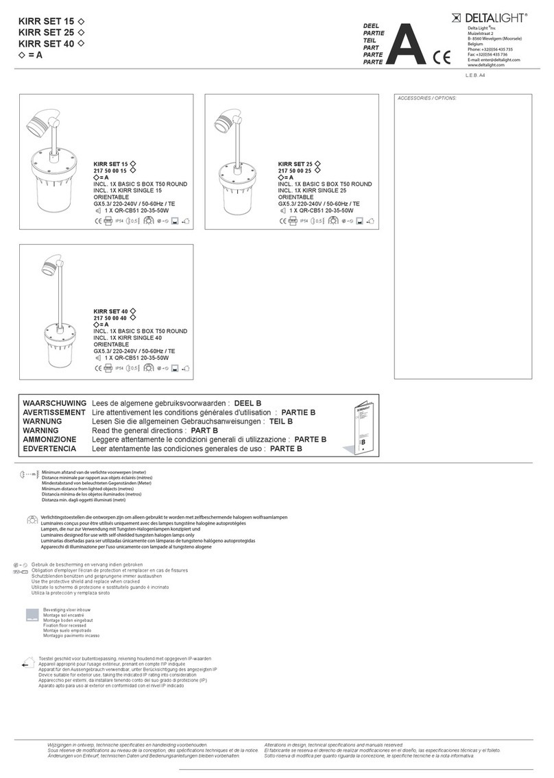 Delta Light KIRR SET 15 User manual
