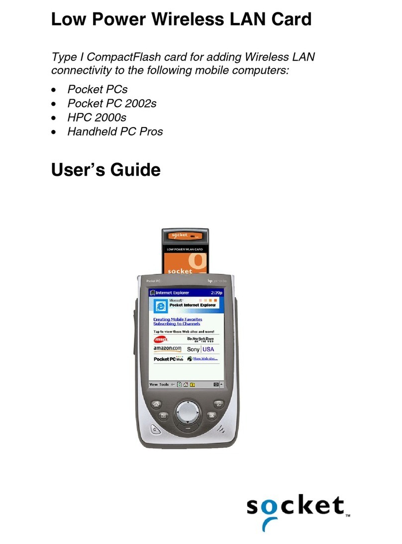Socket Low Power Wireless LAN Card User manual Socket Low Power Wireless LAN Card User manual
