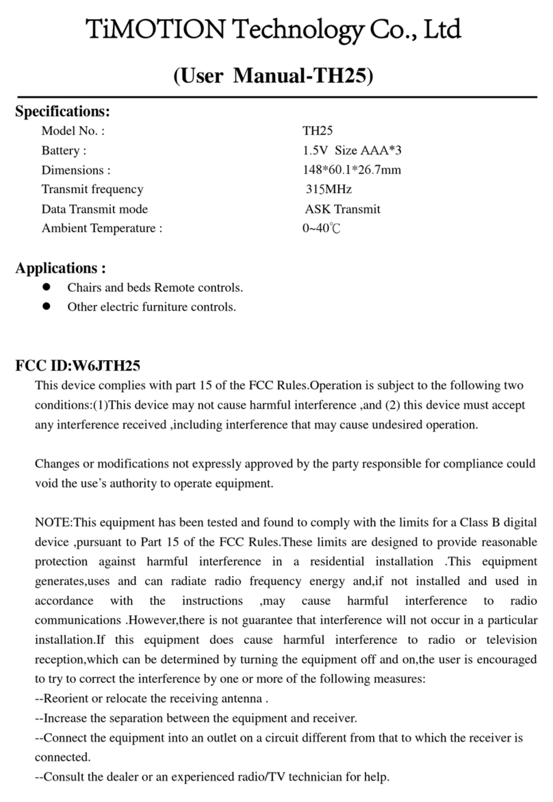Timotion TH25 user manual