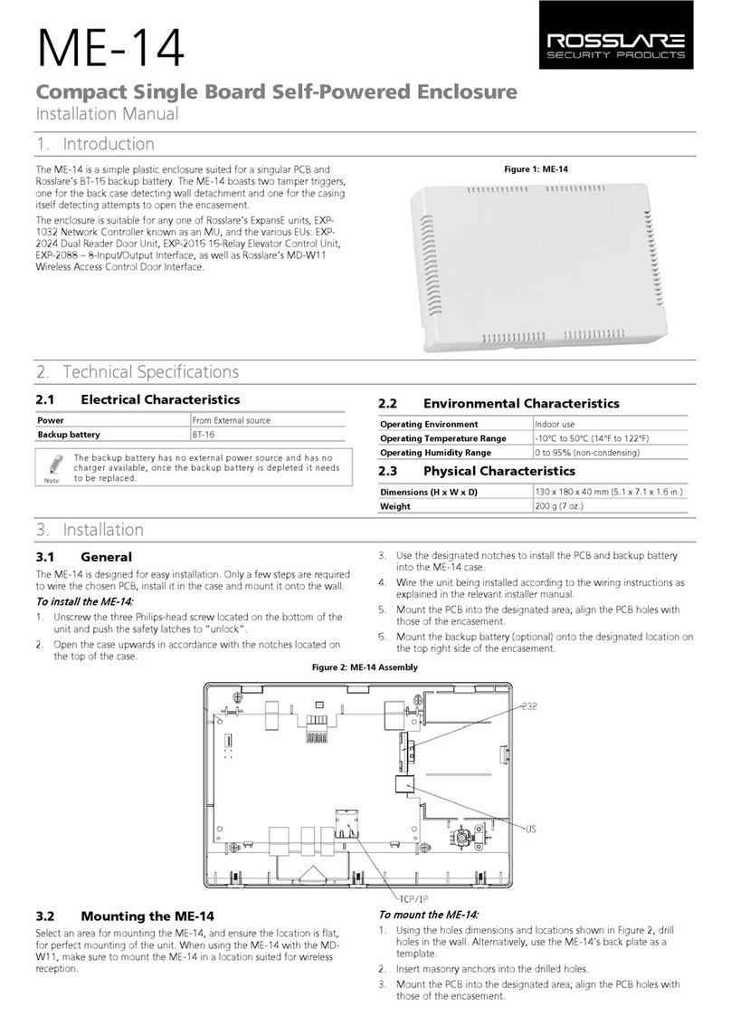 Rosslare ME-14 installation manual