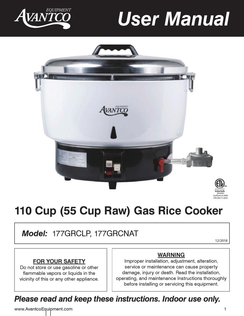 Avantco 177GRCLP user manual