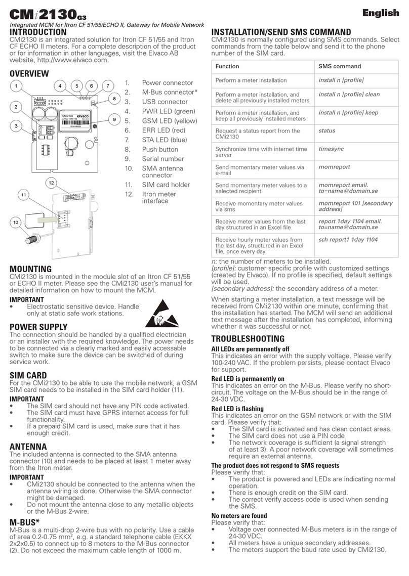 Elvaco CMi2130G3 Quick manual