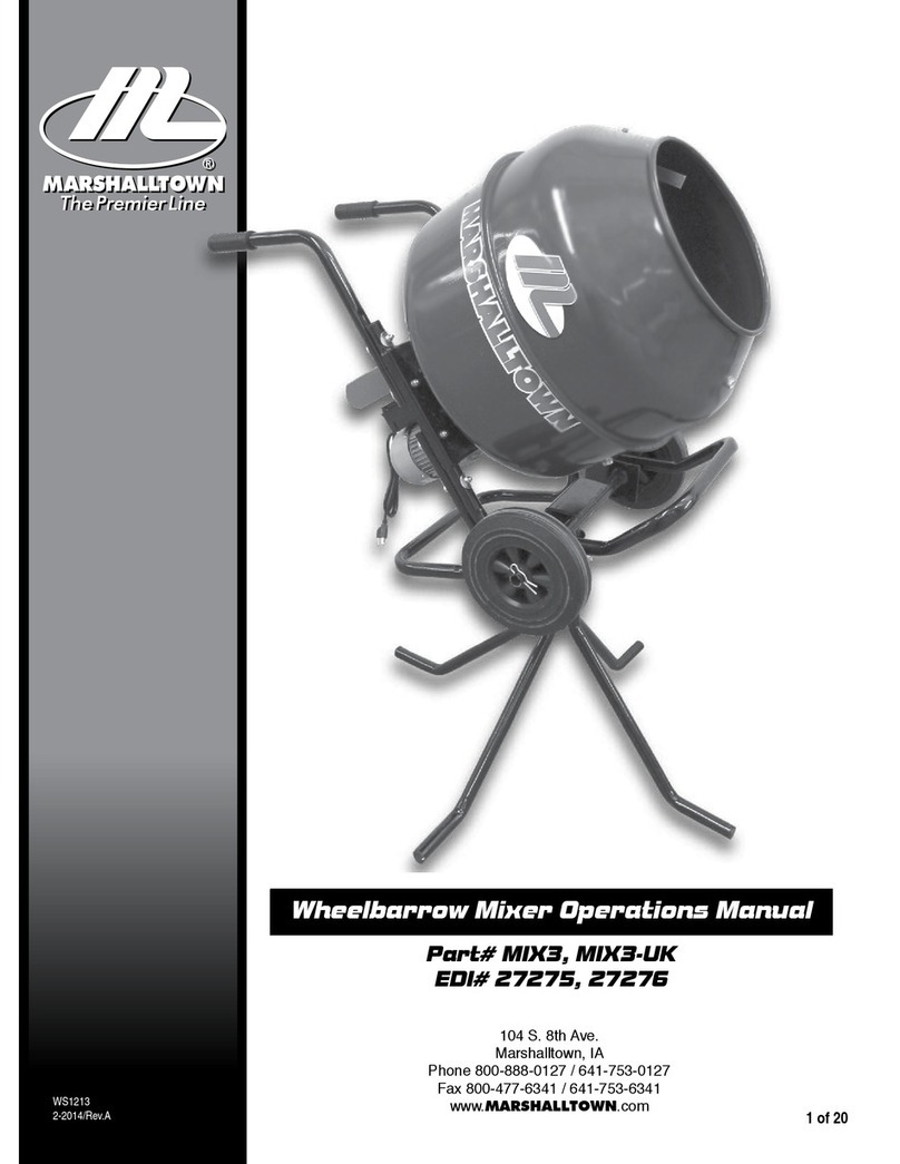 Marshalltown MIX3 Operation manual