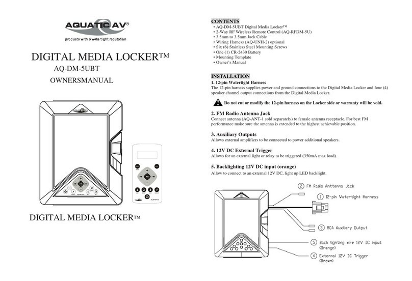 Aquatic AQ-DM-5UBT owner's manual