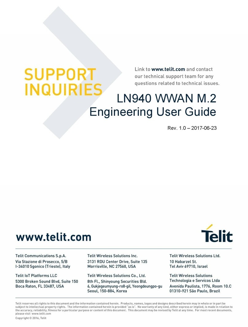 Telit Wireless Solutions LN940 WWAN M.2 User manual
