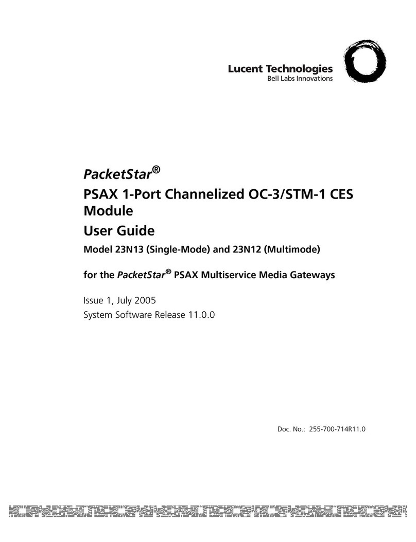 Lucent PacketStar PSAX user guide