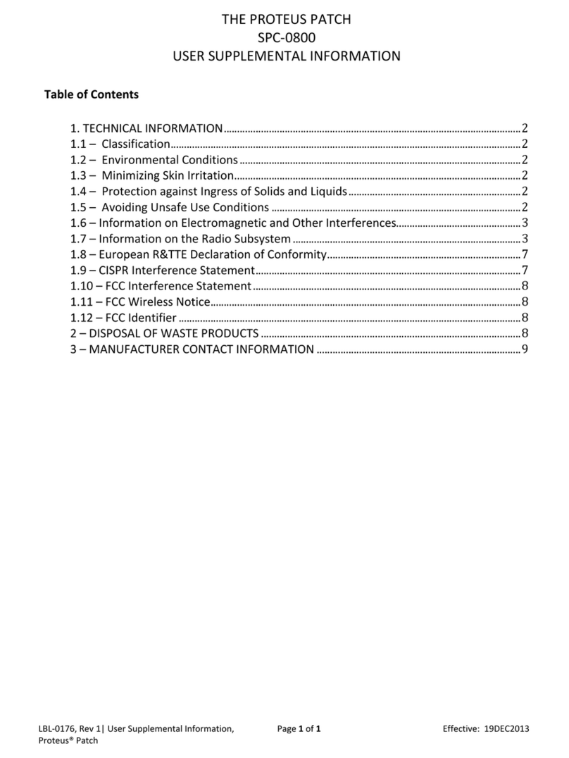 Proteus SPC-0800 User information
