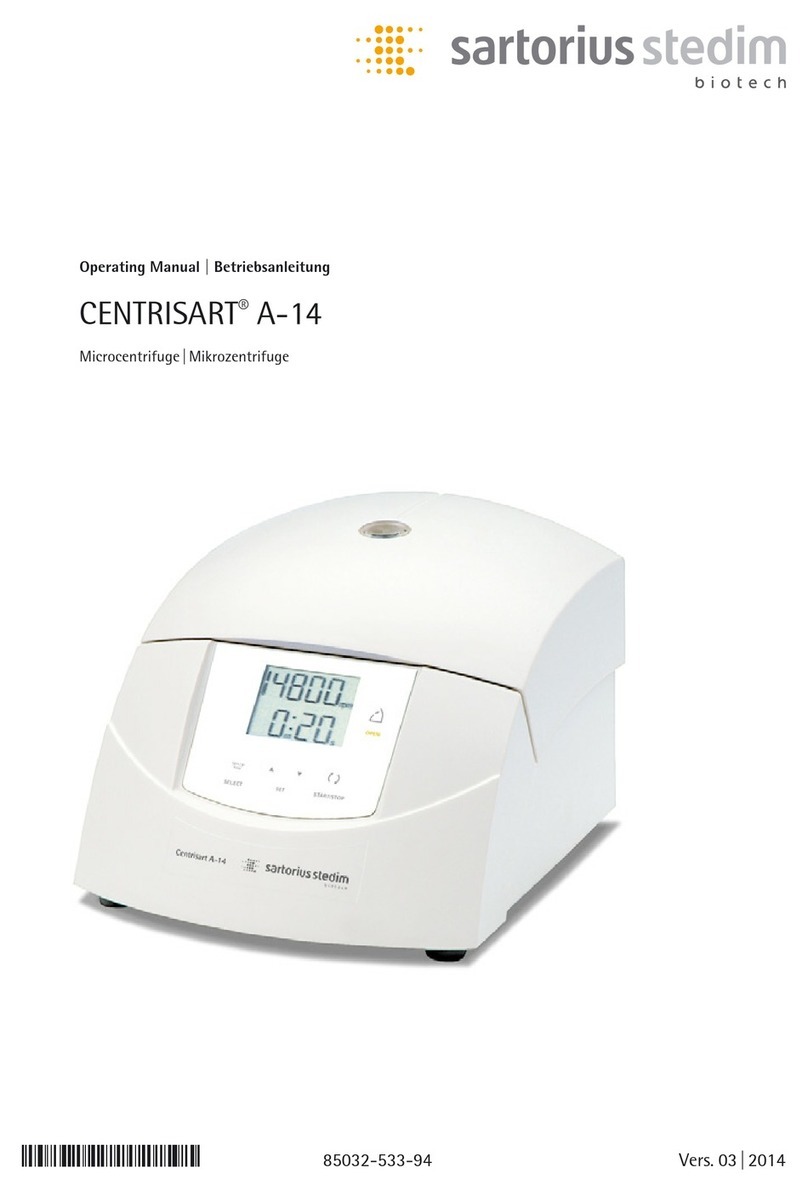 Sartorius Stedim Biotech CENTRISART A-14 operating manual