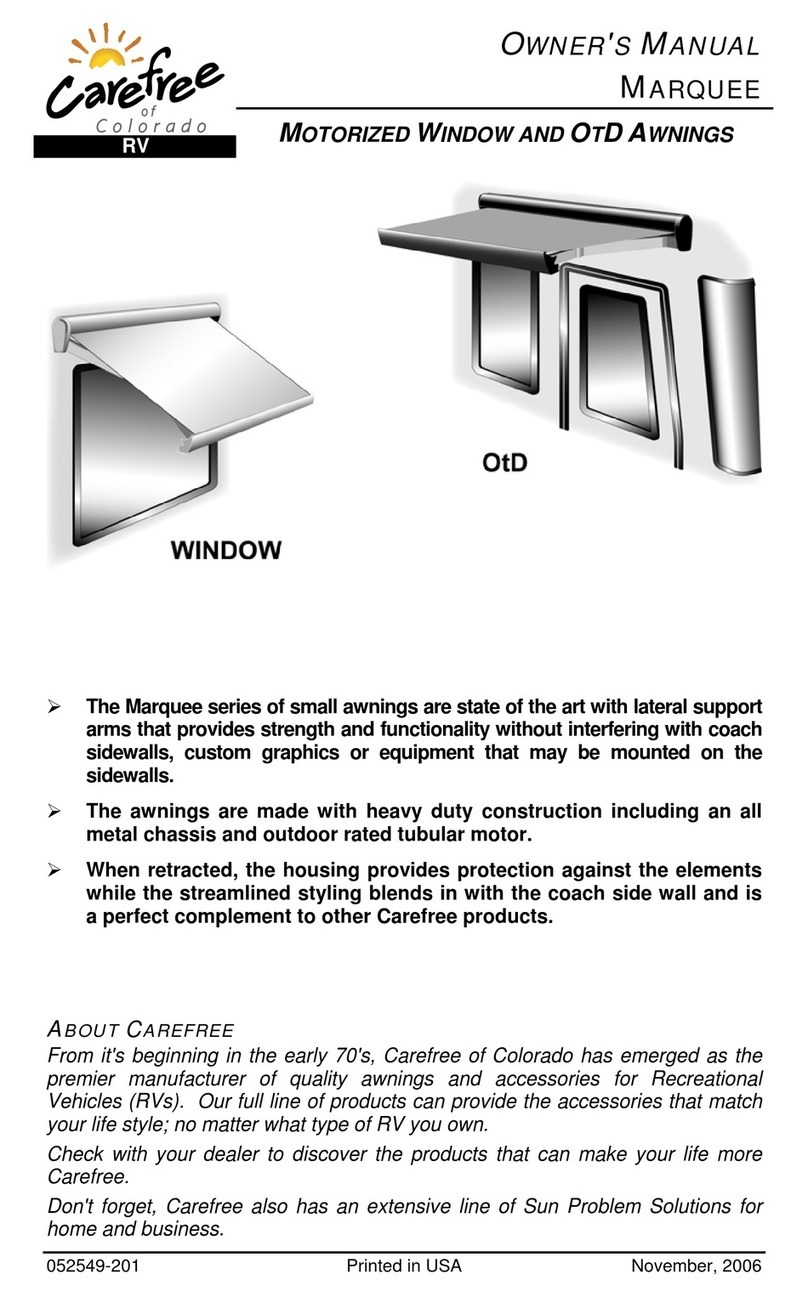 Carefree MARQUEE owner's manual