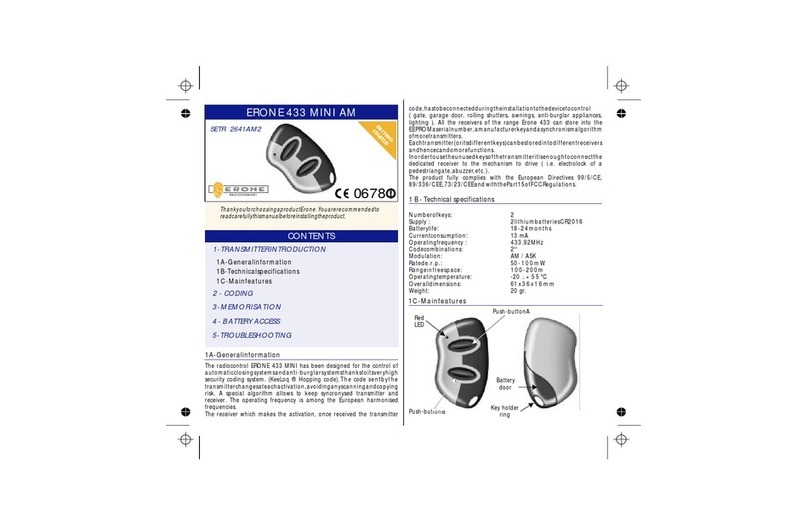 Erone 433 MINI AM user manual
