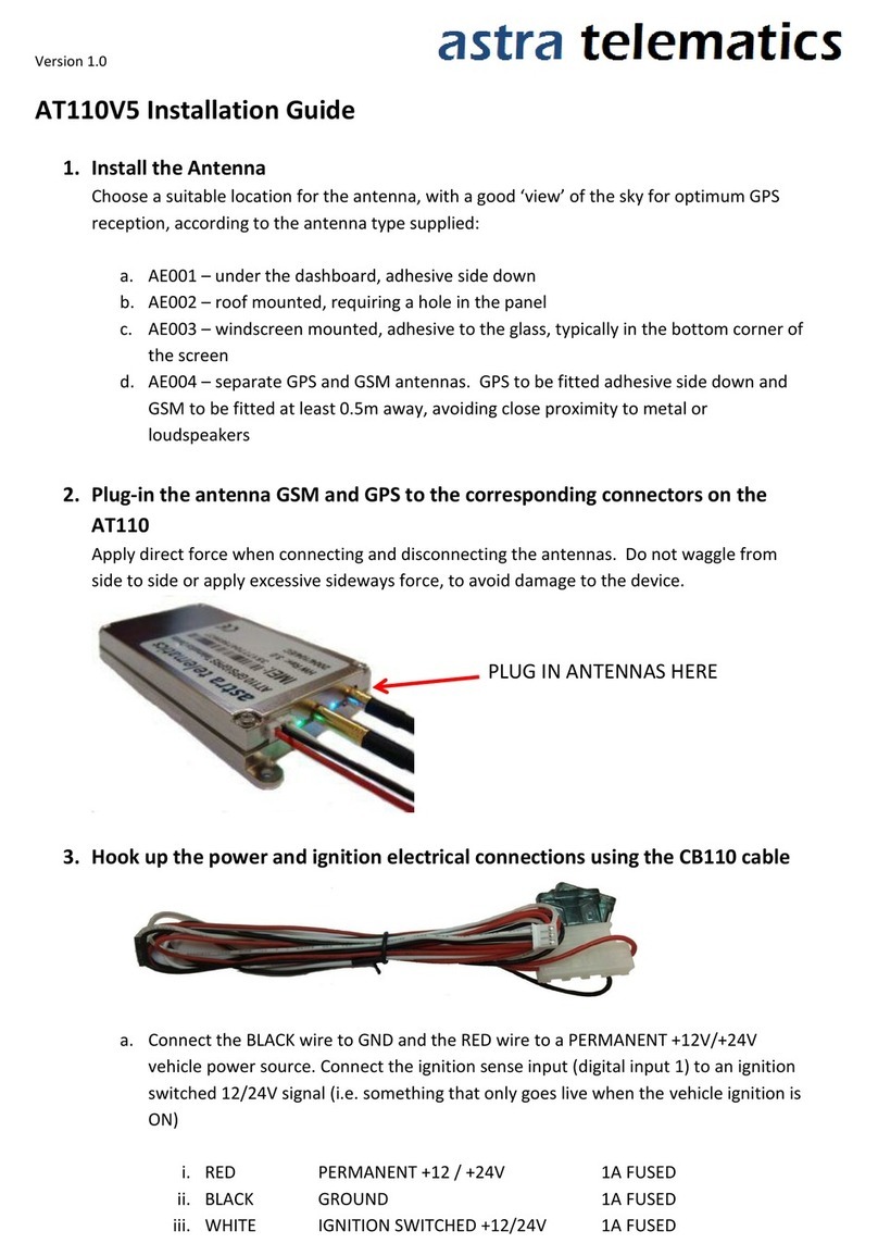 astra telematics AT110V5 User manual