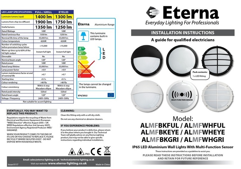 Eterna ALMFBKFUL installation instructions