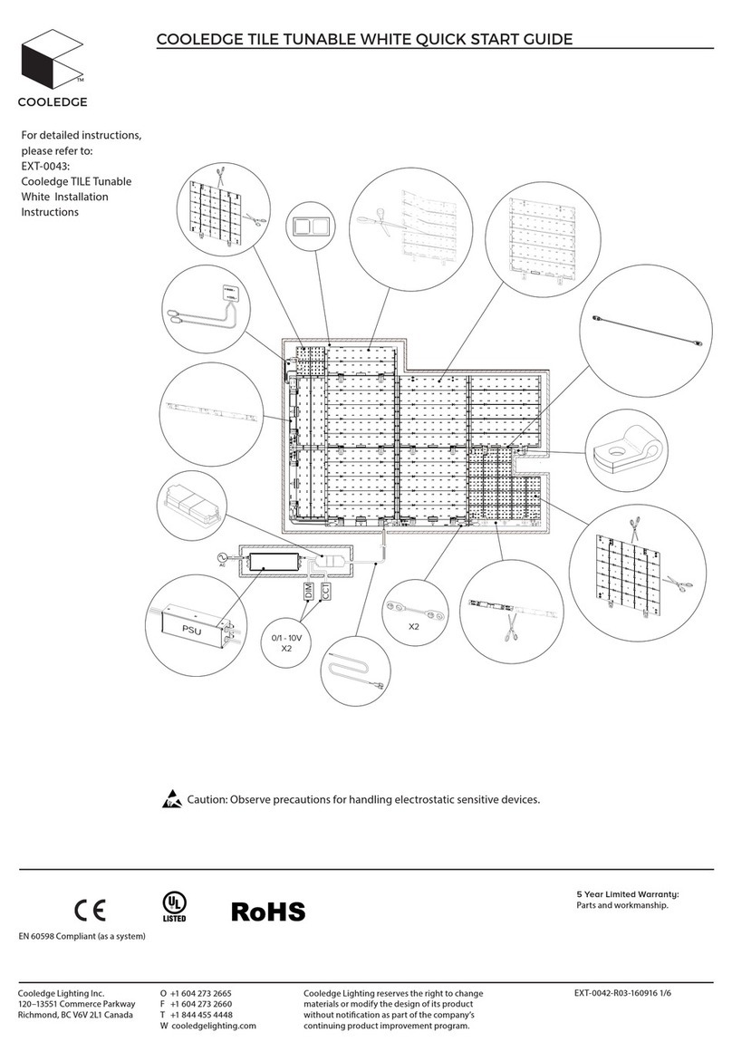Cooledge TILE TUNABLE WHITE quick start guide