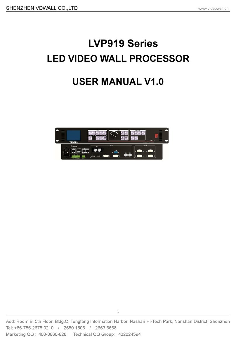 Shenzhen VDWALL Co., Ltd. LVP919 Series user manual