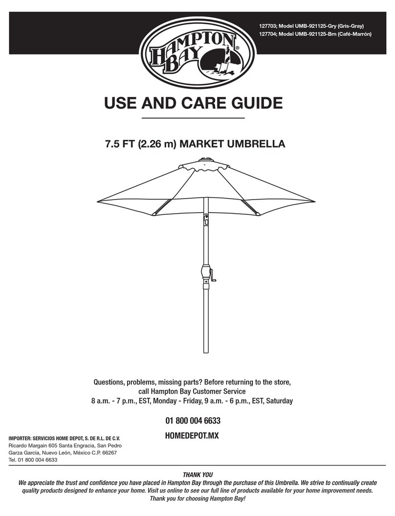 HAMPTON BAY UMB-921125-Gry User manual