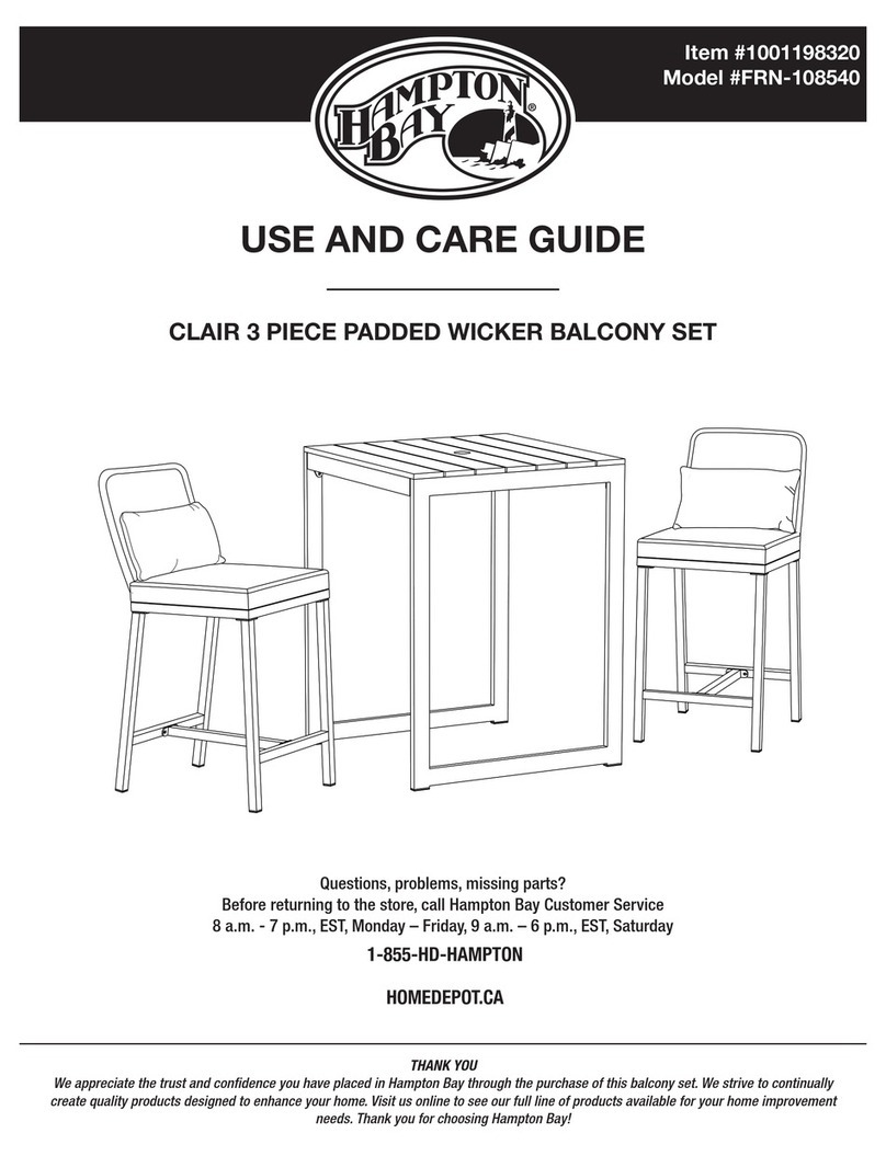HAMPTON BAY CLAIR FRN-108540 User manual HAMPTON BAY CLAIR FRN-108540 User manual