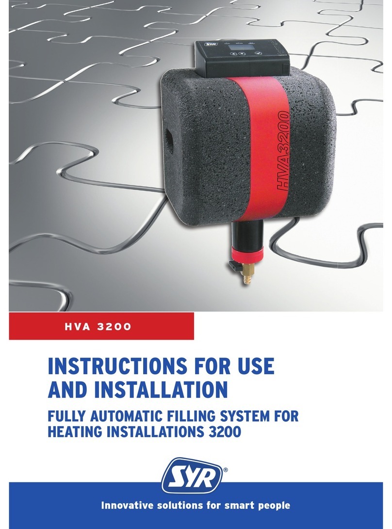 SYR HVA 3200 Instructions for use and installation