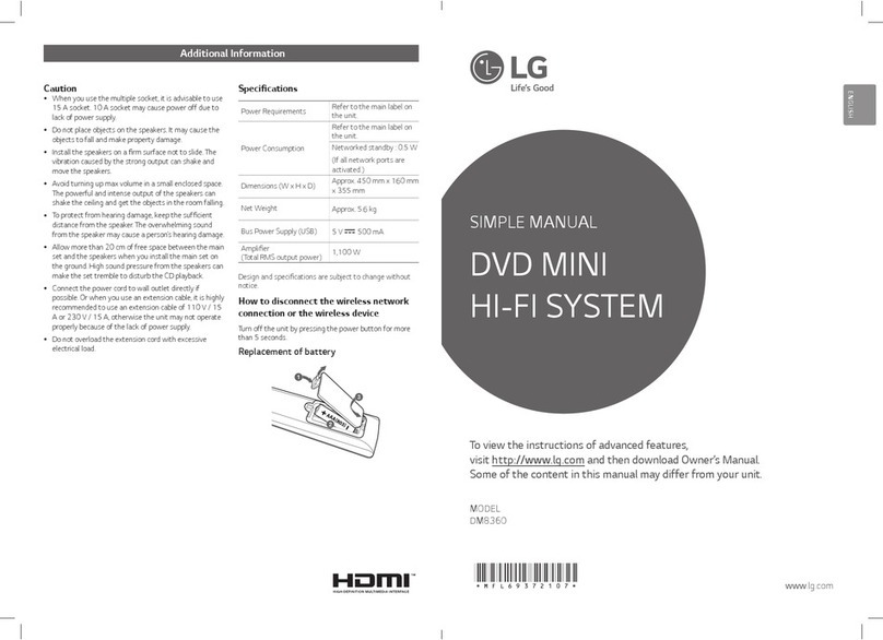 LG DM8360 Simple manual