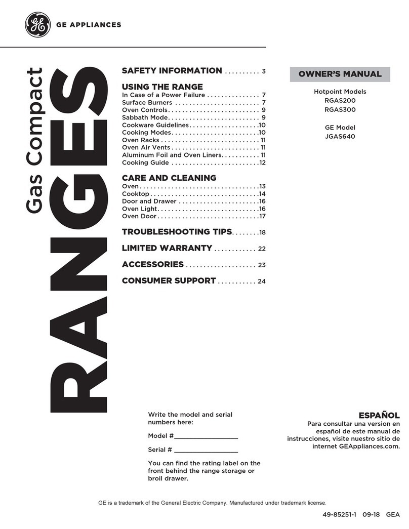 GE RGAS300 User manual