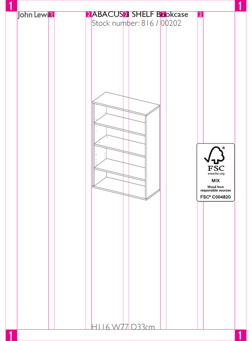John Lewis ABACUS 3 SHELF Bookcase User manual John Lewis ABACUS 3 SHELF Bookcase User manual