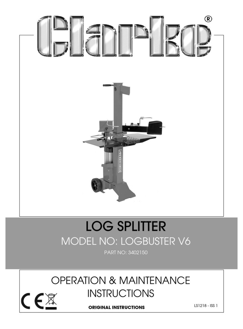 Clarke LOGBUSTER V6 Operation & maintenance instructions