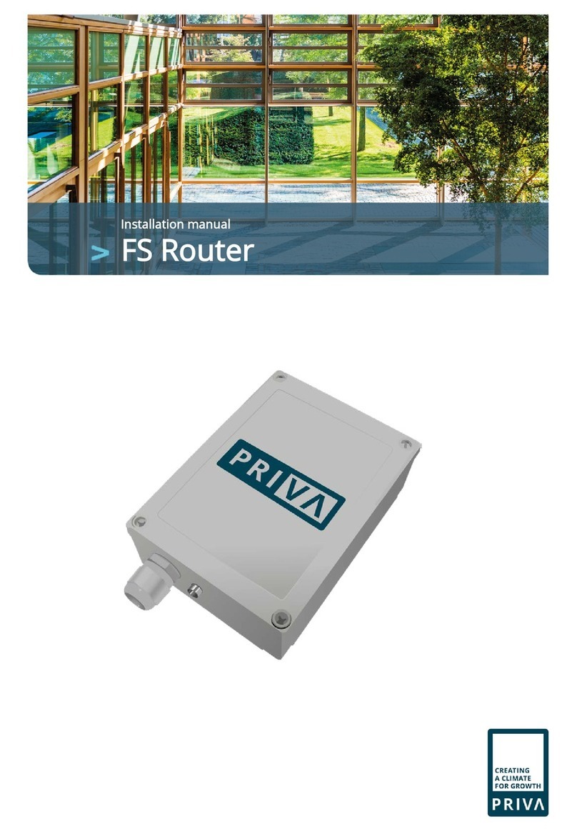 Priva FS Router installation manual