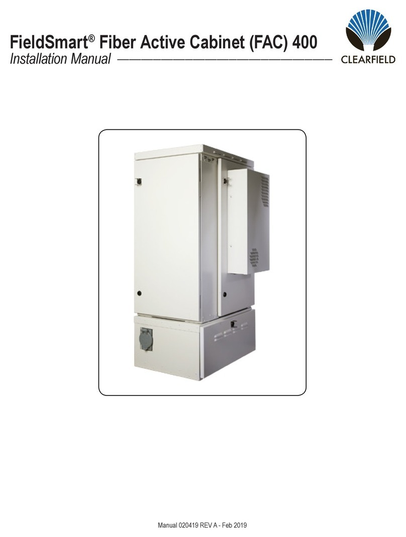 Clearfield FieldSmart Fiber Active Cabinet 400 installation manual Clearfield FieldSmart Fiber Active Cabinet 400 installation manual