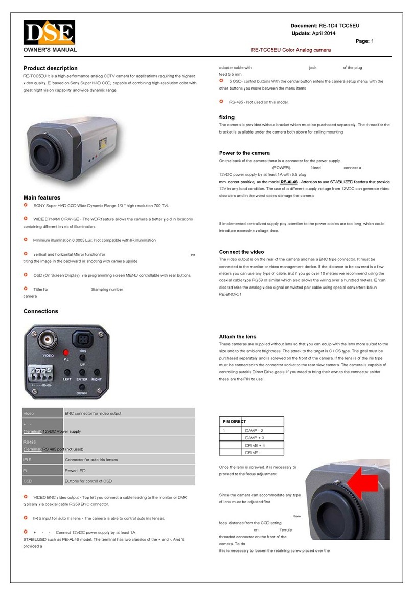 DSE RE-TCC5EU owner's manual