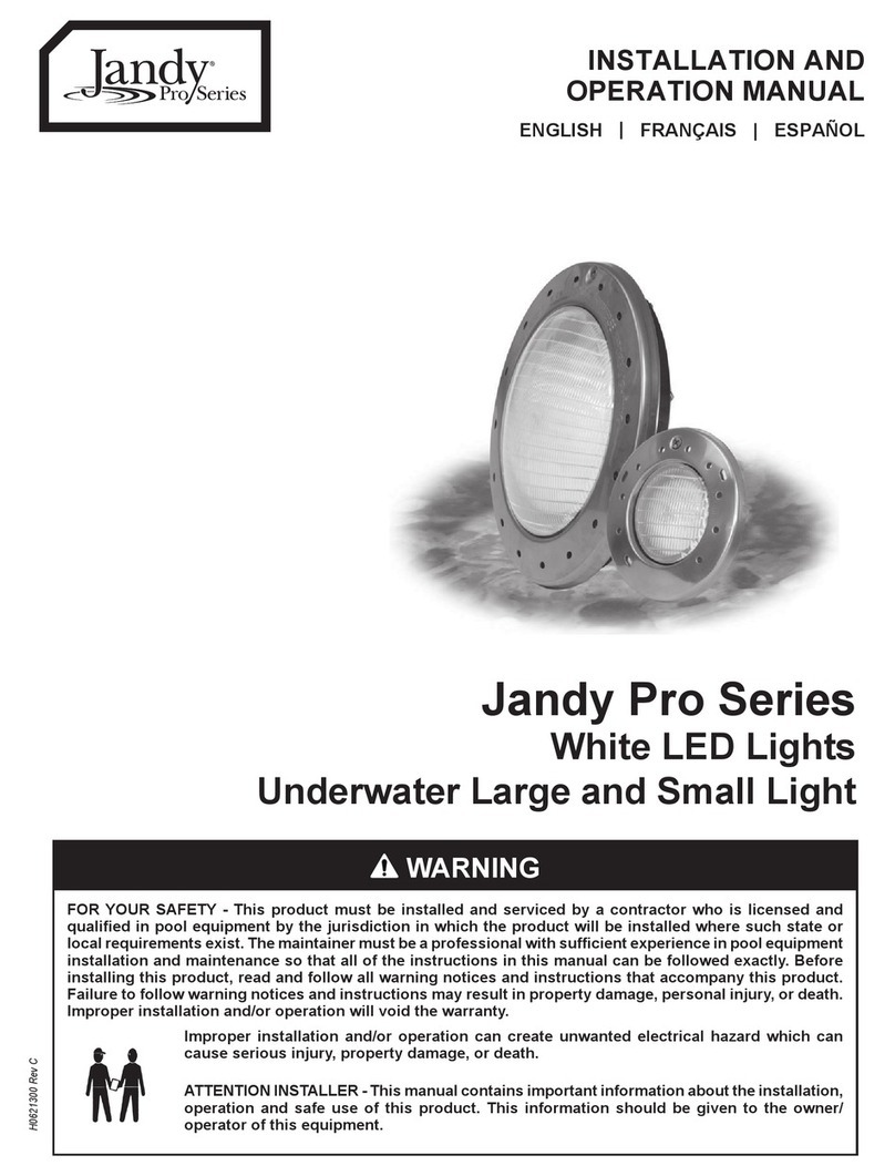 Jandy Jandy Pro Series Installation and operation manual
