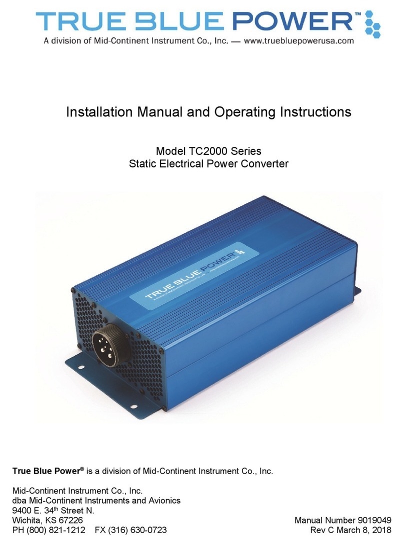 True blue power TC2000 Series Installation manual and operating instructions