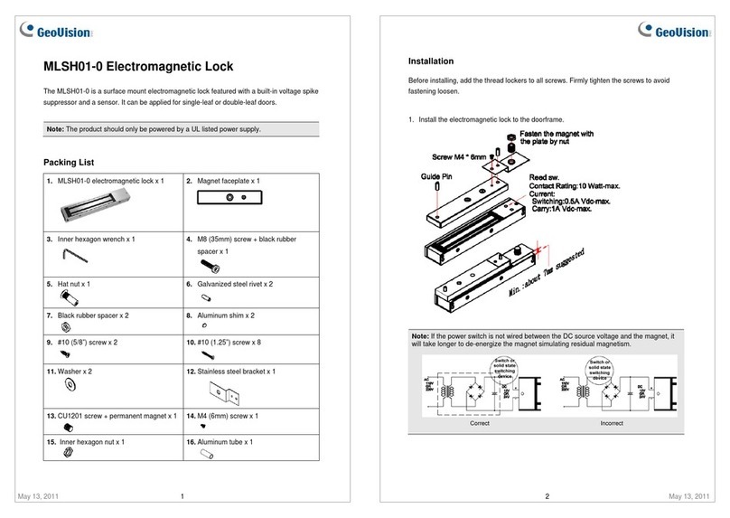 GeoVision MLSH01-0 installation manual