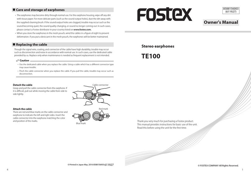 Fostex TE100 owner's manual
