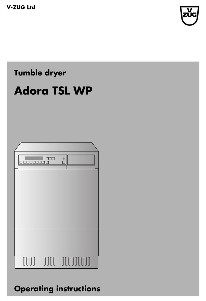 V-ZUG Adora TSL WP User manual V-ZUG Adora TSL WP User manual