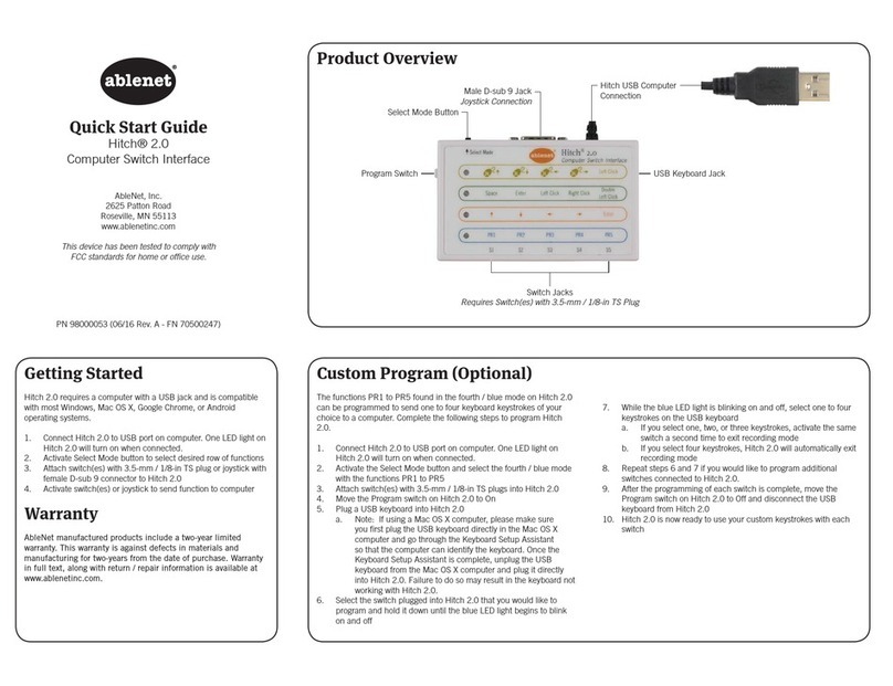 AbleNet Hitch 2.0 quick start guide