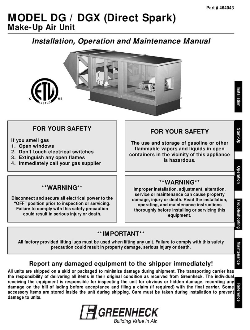 Greenheck DGX User manual