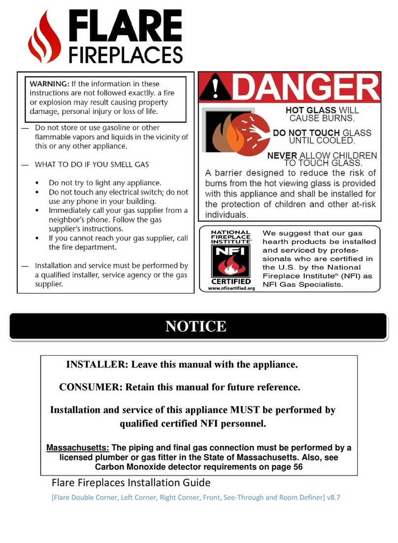 Flare Fireplaces FLARE 30 User manual