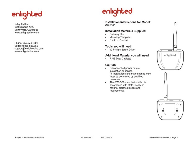 enlighted GW-2-00 User manual