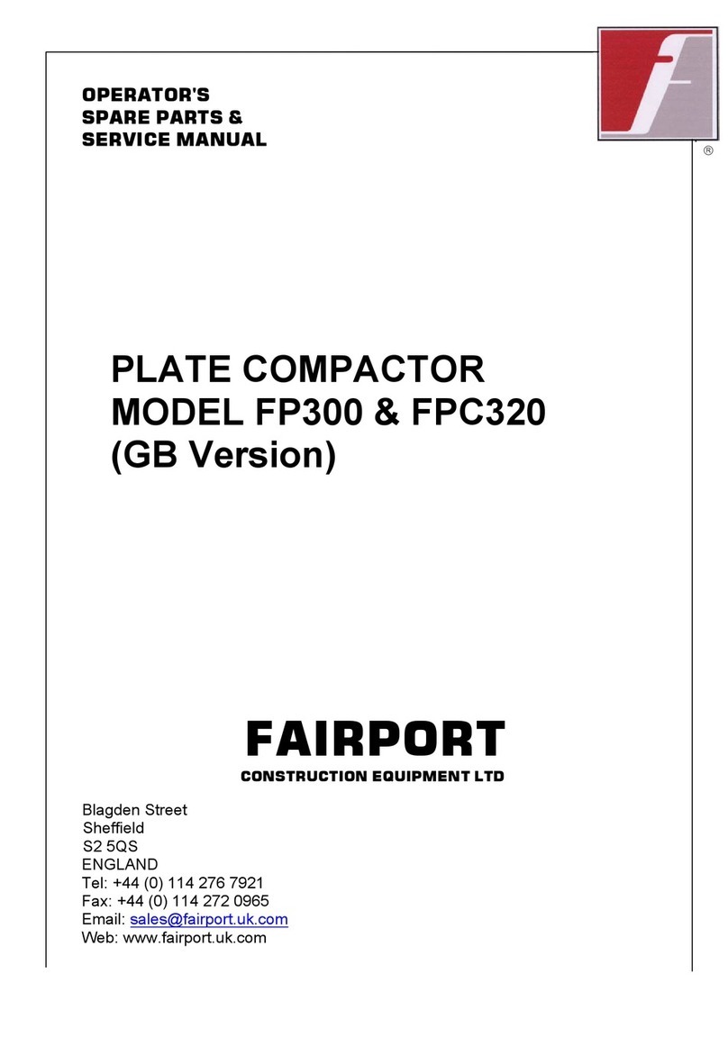 Fairport FP300 OPERATOR'S, SPARE PARTS & SERVICE MANUAL
