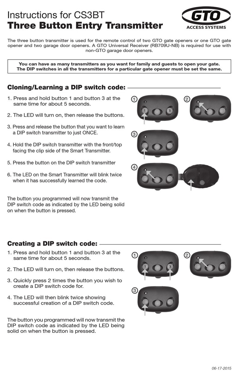 GTO CS3BT instruction manual