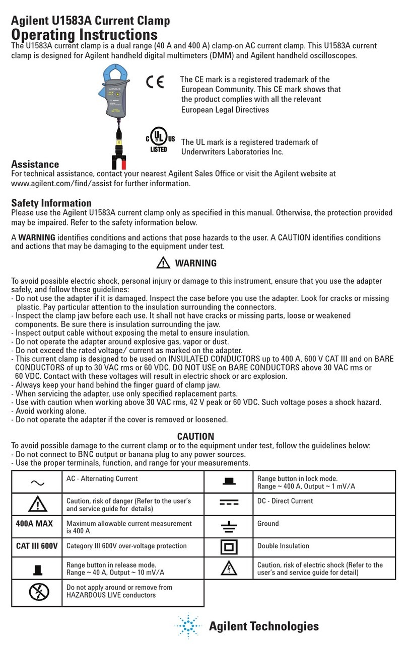 Agilent Technologies U1583A User manual Agilent Technologies U1583A User manual