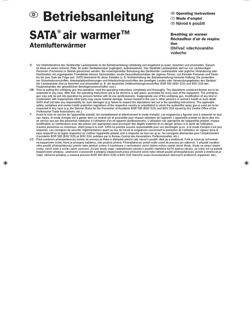 SATA air warmer operating instructions
