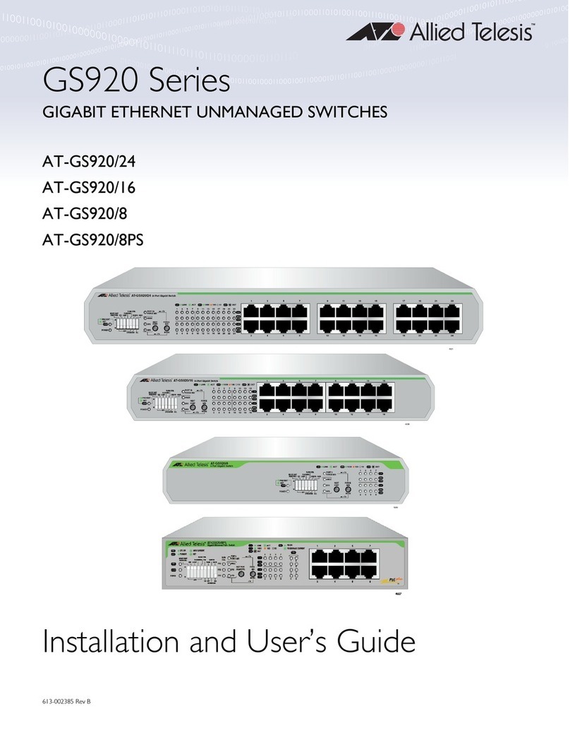 Allied Telesis AT-GS920/16 Installation and user guide