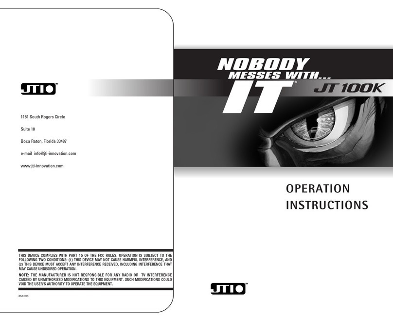 Nobody Messes with... IT JT 100K Operation instructions