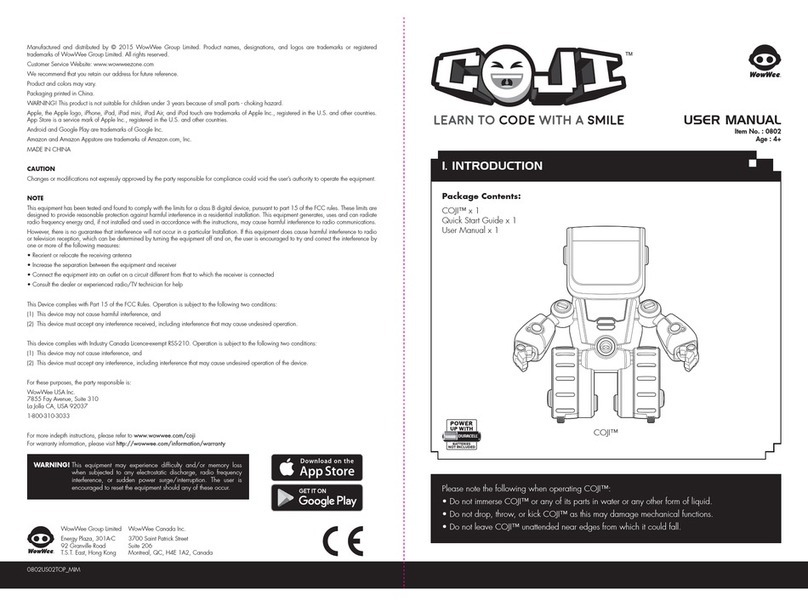 WowWee COJI quick start guide
